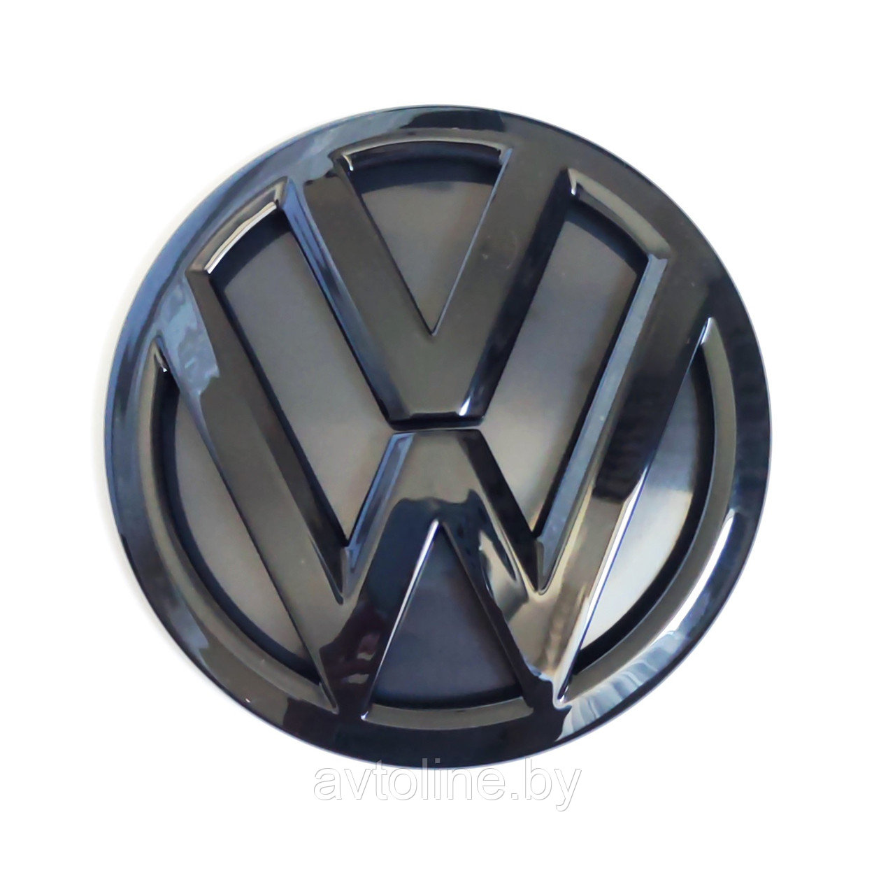 Эмблема задняя Volkswagen Polo 2011- черная глянцевая (110 мм, составная 6C0853630+5G0853630H) EL-POLO3BK1