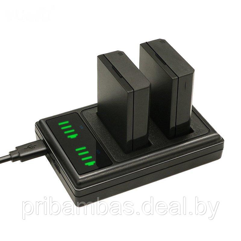 Зарядное устройство (с USB кабелем) двойное замена FujiFilm BC-W126S для аккумуляторов FujiFilm NP-W - фото 1 - id-p213074092