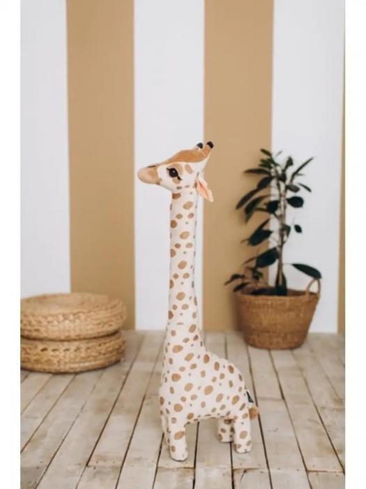 Жираф игрушка мягкая плюшевая развивающая детская большая длинный жирафик подушка обнимашка для детей - фото 4 - id-p213147512