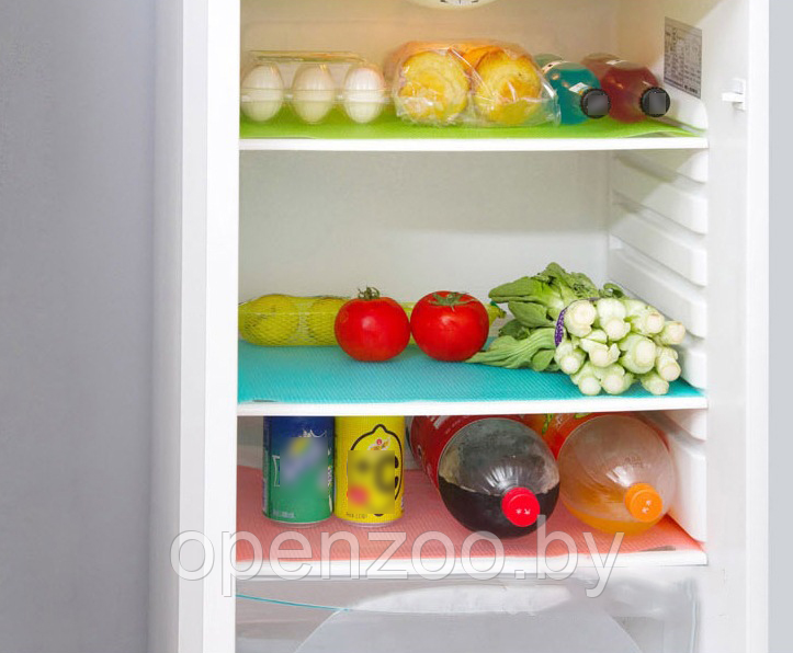 Коврик для холодильника, полок, ящиков 6 шт. / Набор силиконовых противоскользящих ковриков 45х30 см. Розовый - фото 8 - id-p213148158