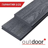 Террасная доска ДПК Outdoor 3D 140*25*3000 мм. полнотелая NEVADA/CALIFORNIA черная