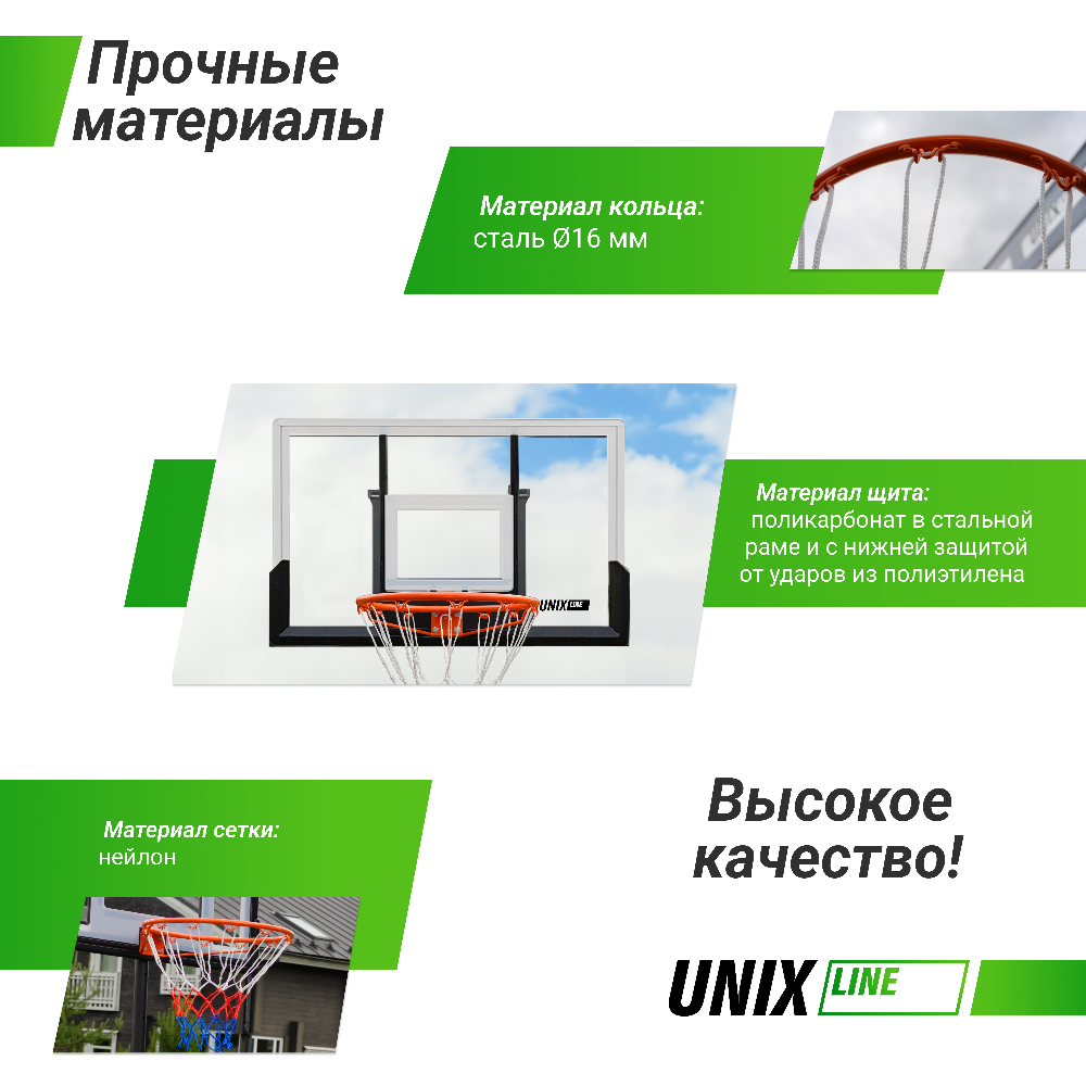 Баскетбольный щит UNIX Line B-Backboard R45 - фото 3 - id-p213129539