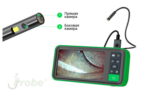 JProbe DT Гибкий автомобильный эндоскоп с двумя камерами - фото 1 - id-p213068600