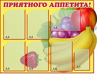 234 Стенд для столовой, меню, приятного аппетита