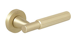 Ручки дверные CEBI SOHO STRIPED (в полоску) цвет PC35 матовое золото полимер