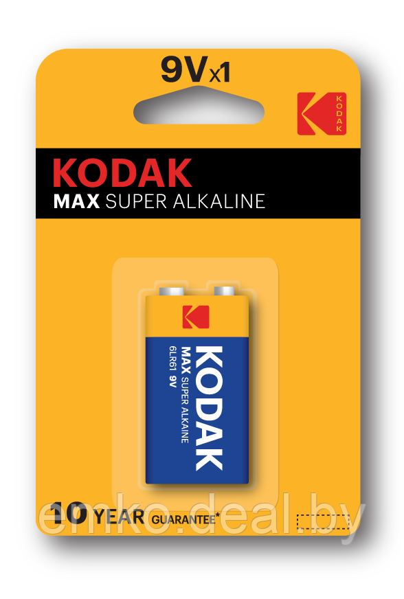 KODAK MAX SUPER ALKALINE 6LR61 1BL - фото 1 - id-p213162261