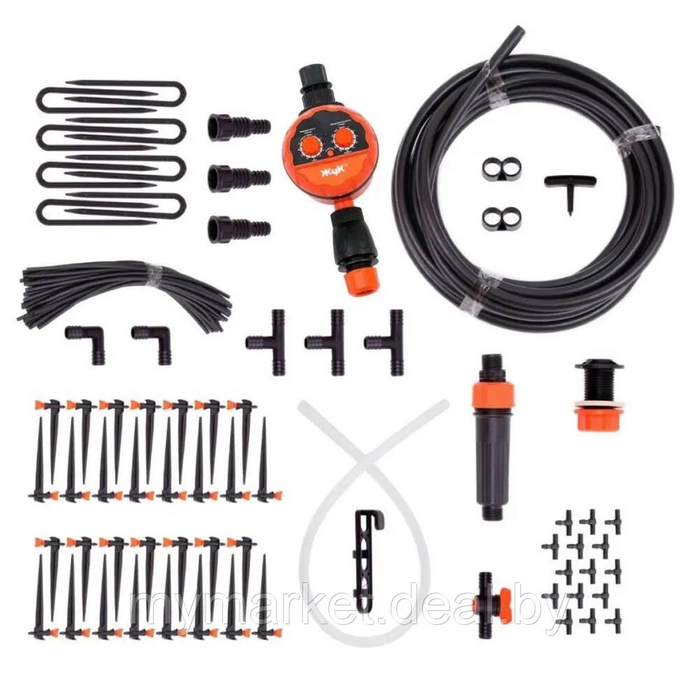 Автоматический парниковый капельный полив от ёмкости ЖУК с таймером на 60 растений с регулируемыми капельницам - фото 3 - id-p213162312