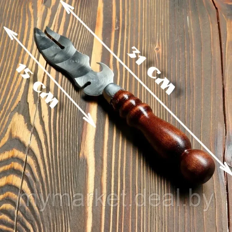 Нож вилка для шашлыка и снятия мяса барбекю - фото 4 - id-p213162364