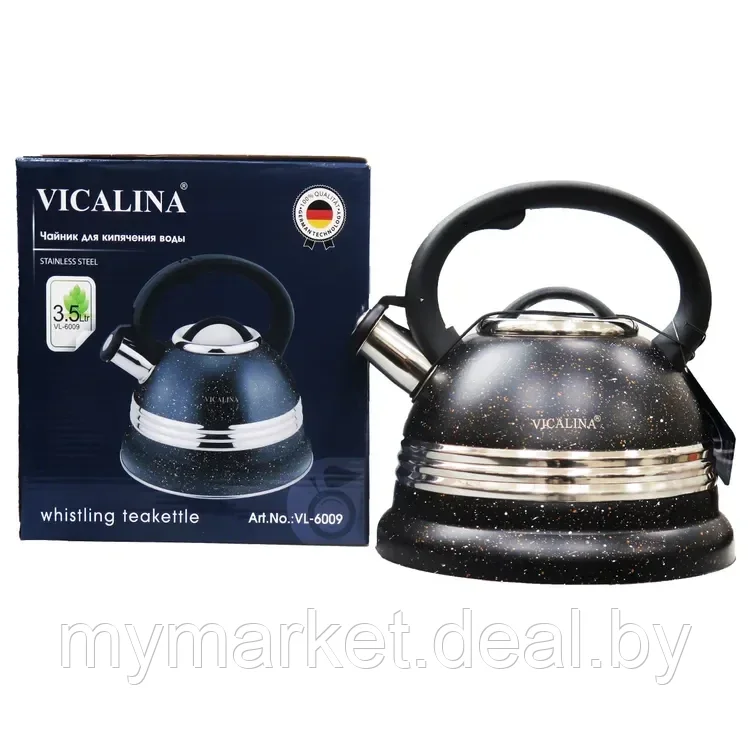 Чайник со свистком из нержавеющей стали 3.5 л Vicalina SA-317 - фото 2 - id-p213162475