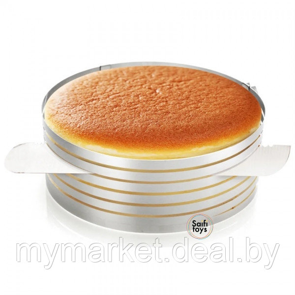Форма для выпечки тортов и нарезки бисквита, разъемная с регулировкой размера - фото 5 - id-p213162484