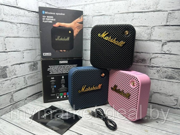 Колонка музыкальная портативная Bluetooth Marshall Mini (реплика) - фото 7 - id-p213162514