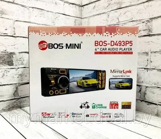 Автомобильная магнитола 1 Din BOS-MINI BOS-D493P5 - фото 1 - id-p213162519