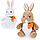Детская мягкая игрушка антистресс, плюшевый зайка с морковкой 30см, мягкие игрушки кролики обнимашки для детей, фото 3