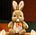 Детская мягкая игрушка антистресс, плюшевый зайка с морковкой 30см, мягкие игрушки кролики обнимашки для детей, фото 5