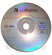 Диск CD-RW Verbatim DataLife+ 700 Mb 8x-12x SlimBox