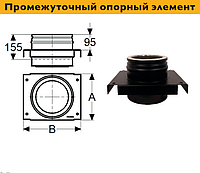 Дымоход, промежуточный опорный элемент