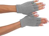 Перчатки противоскользящие для занятий йогой, серые, фото 3