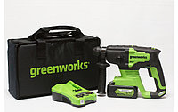 Перфоратор аккумуляторный Greenworks GD24SDS2K4 24В (в комплекте АКБ 4А/ч +ЗУ)
