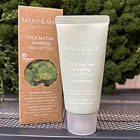 Успокаивающая маска Mary & May CICA TeaTree Soothing Wash off Pack 30g