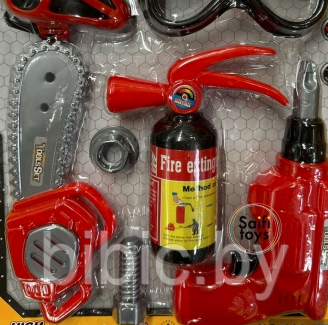 Детский набор пожарного, игровой набор инструментов для спасателей с аксессуарами 639-8. Игры для мальчиков - фото 2 - id-p213172531