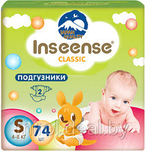 Подгузники детские Inseense Classic Plus S 4-8 кг / InsCS74Lime