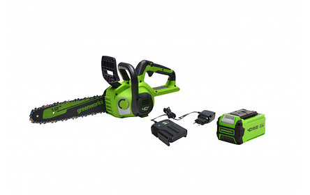Пила цепная аккумуляторная Greenworks G40CS30IIK4 40В (в комплекте АКБ 4А/ч + ЗУ), фото 2