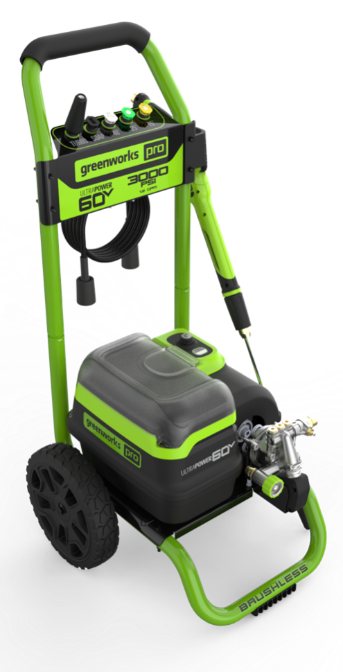 Мойка высокого давления аккумуляторная Greenworks GDPW60DP, 60v, 250 бар, (без АКБ и ЗУ) - фото 1 - id-p211904370