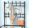 Напольная вешалка для обуви и одежды с полками и крючками New Simple floor Clothes Rack 4 яруса 158х60х28 см., фото 7