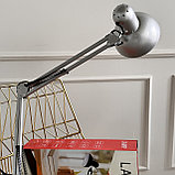 Лампа настольная бликовая на струбцине (без лампочки) СЕРЕБРО, фото 2