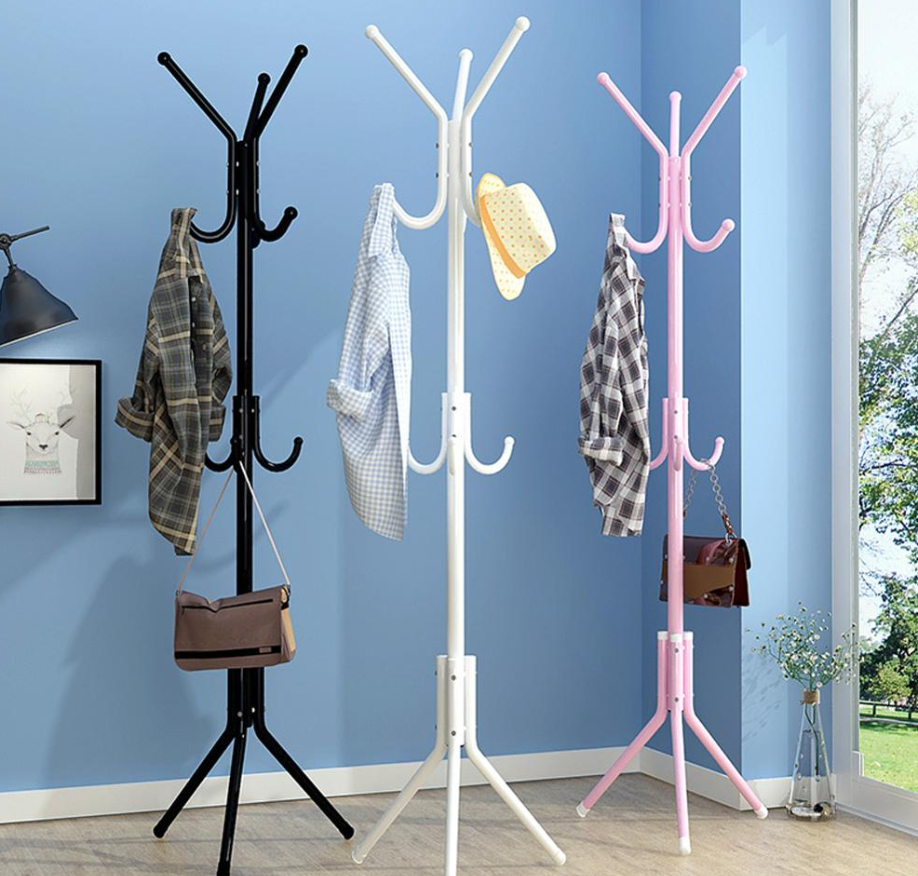 Напольная металлическая вешалка - стойка на 12 крючков COAT RACK для верхней одежды, сумок, шляп, зонтов - фото 4 - id-p213176197