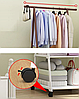 Вешалка передвижная напольная с полками Triangle clothes Rack 160х55х42 см. / Стойка для вещей, обуви на колес, фото 7