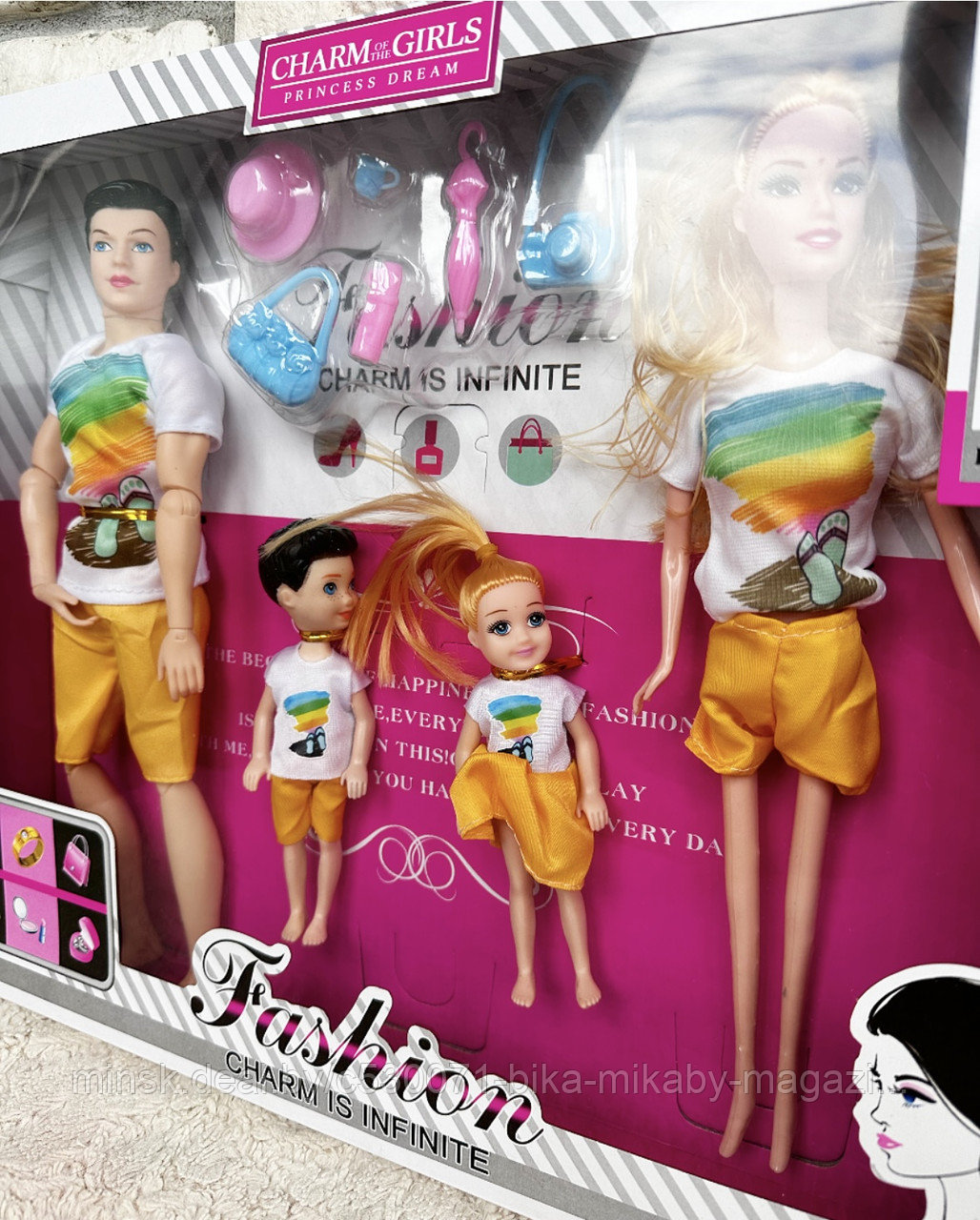 Набор кукол "Семья: кукла мама, папа, сын и дочка", арт. ZHF110 - фото 1 - id-p213176258