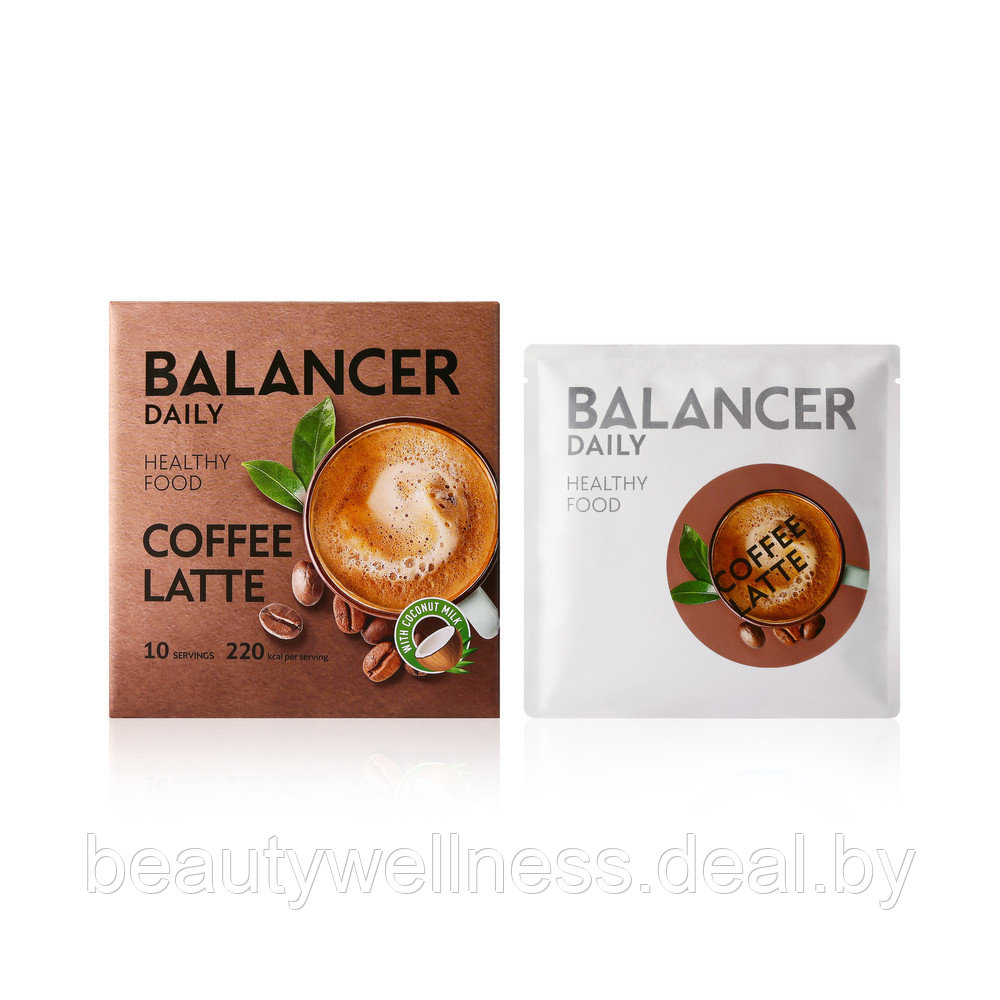 Коктейль BALANCER DAILY со вкусом «Кофе латте», 10 шт. - фото 1 - id-p213183329