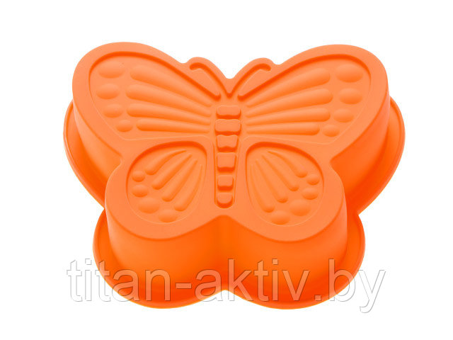 Форма для выпечки, силиконовая, бабочка, 16.5 х 13.5 х 3.5 см, оранжевая, PERFECTO LINEA - фото 1 - id-p212987019