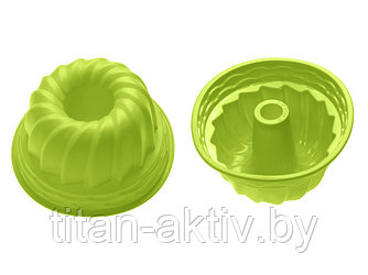 Форма для выпечки, силиконовая, кекс, 24 х 10.5 см, зеленая, PERFECTO LINEA