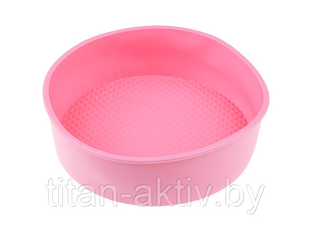 Форма для выпечки, силиконовая, круглая, 20 х 6 см, розовая, PERFECTO LINEA - фото 1 - id-p212987165