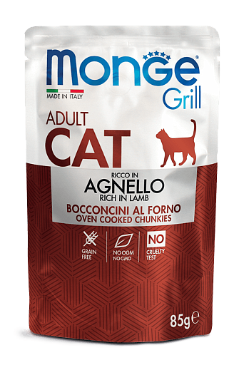Monge Cat Grill Adult (желе, ягненок), 85 гр - фото 1 - id-p213192253