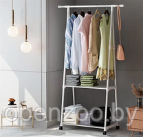 Вешалка передвижная напольная с полками Triangle clothes Rack 160х55х42 см. / Стойка для вещей, обуви на