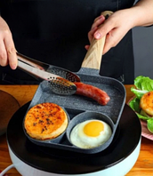 Сковорода разделенная для завтрака с антипригарным покрытием EggSteak Frying Pan / Сковорода с ручкой три