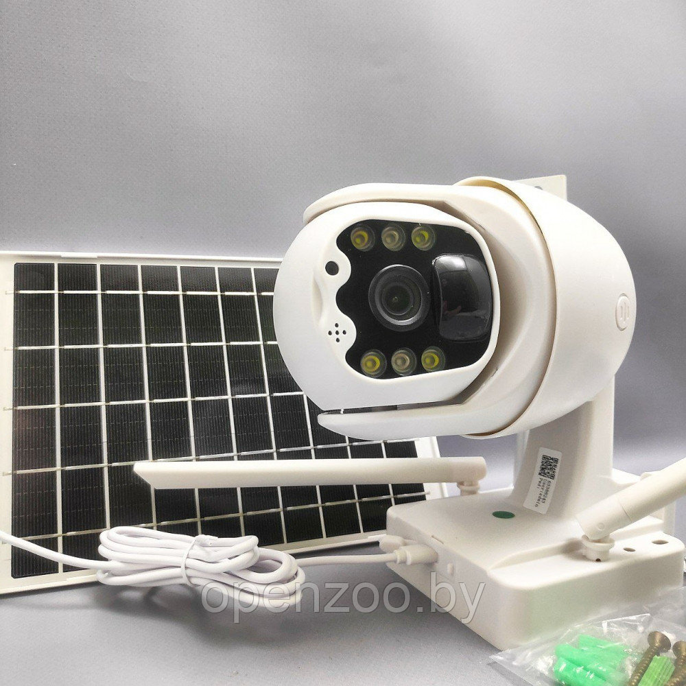 Камера видеонаблюдения уличная на солнечной батарее 4G TP-4 (V380 pro, 3 Мп, 4G от сим карты, автослежение, - фото 6 - id-p212674312