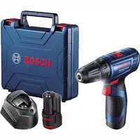 Bosch GSR 120-LI (0.601.9G8.000), Аккумуляторная Дрель-шуруповерт, 12В/2,0 Ач Li-ion, 30Нм, 2 АКБ, кейс