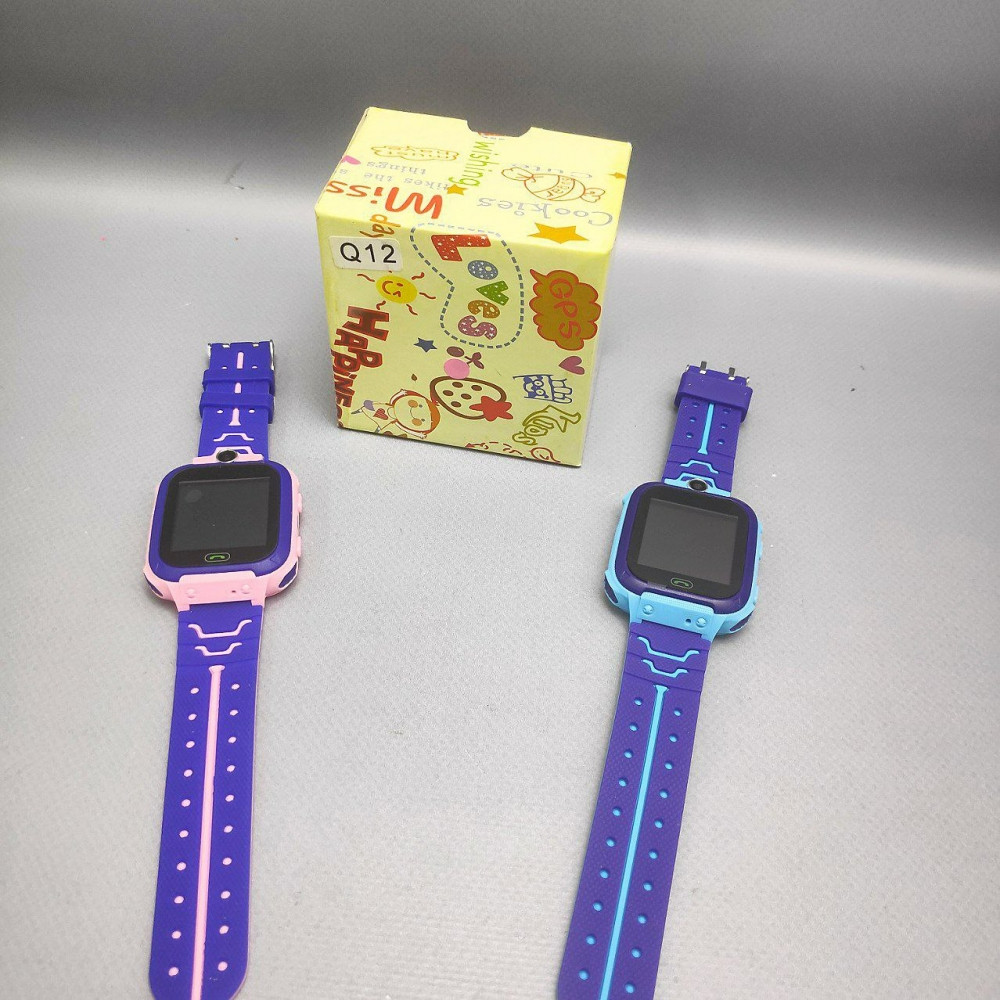 Детские умные часы Smart Baby Watch с gps Q12 Розовые с фиолетовым - фото 7 - id-p170111154