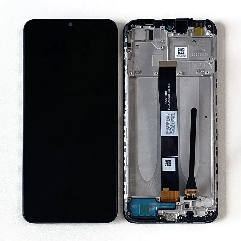Дисплей (экран в сборе) для телефона Xiaomi Redmi 9A, 9C, 10A в рамке (черный) 100% - фото 1 - id-p204271209