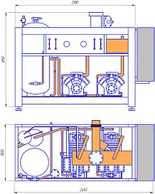 Холодильная Машина ХМ-(ПК)ВКВО. О10-20,2-2x DMZL 4YD- 4.2-K45.