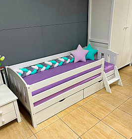 Кровать "Эрни" с ящиками (80х180, 90х200 см) Массив сосны