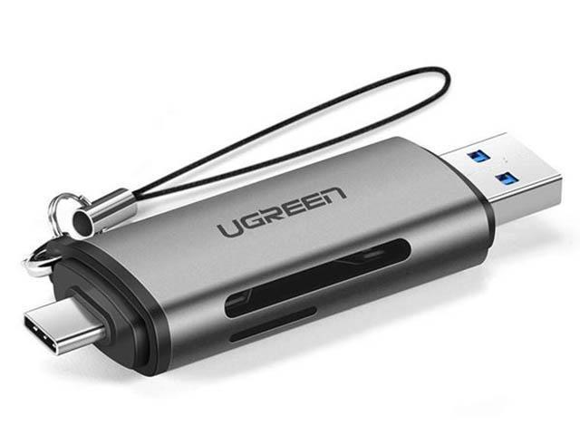 Карт-ридер Ugreen USB Type-C + USB-A 3.0 для TF/SD 50706 - фото 1 - id-p211311770