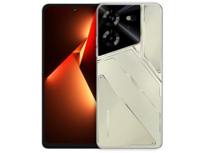 Игровой смартфон телефон для игрTecno Pova 5 8/128Gb LH7n золотистый - фото 1 - id-p211720994