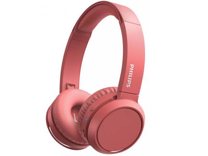 Беспроводные bluetooth наушники с микрофоном Philips TAH4205RD/00 красные накладные - фото 1 - id-p212517820