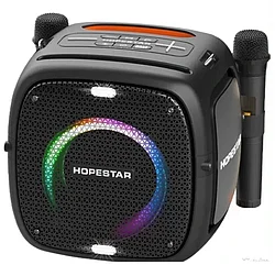 Портативная Bluetooth Колонка Hopestar Party One 80 Вт, с двумя беспроводными микрофонами