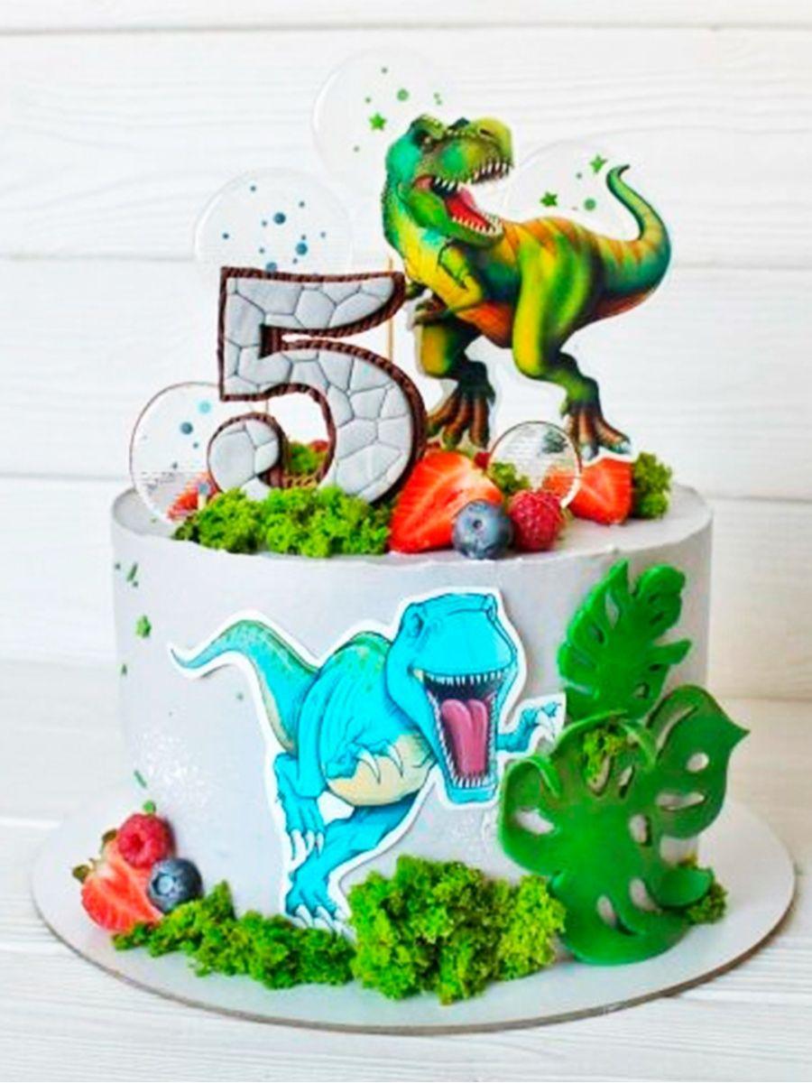 Вафельная печать на торт динозавры - фото 3 - id-p213214445